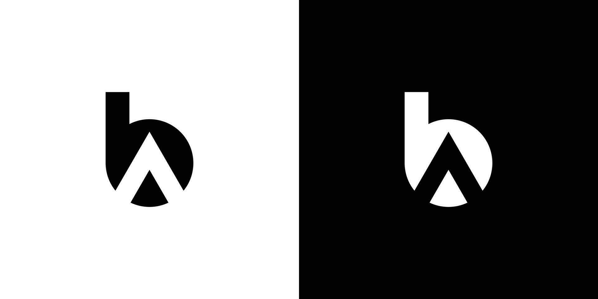 Minimalist Letter B A monogram logo design vector template