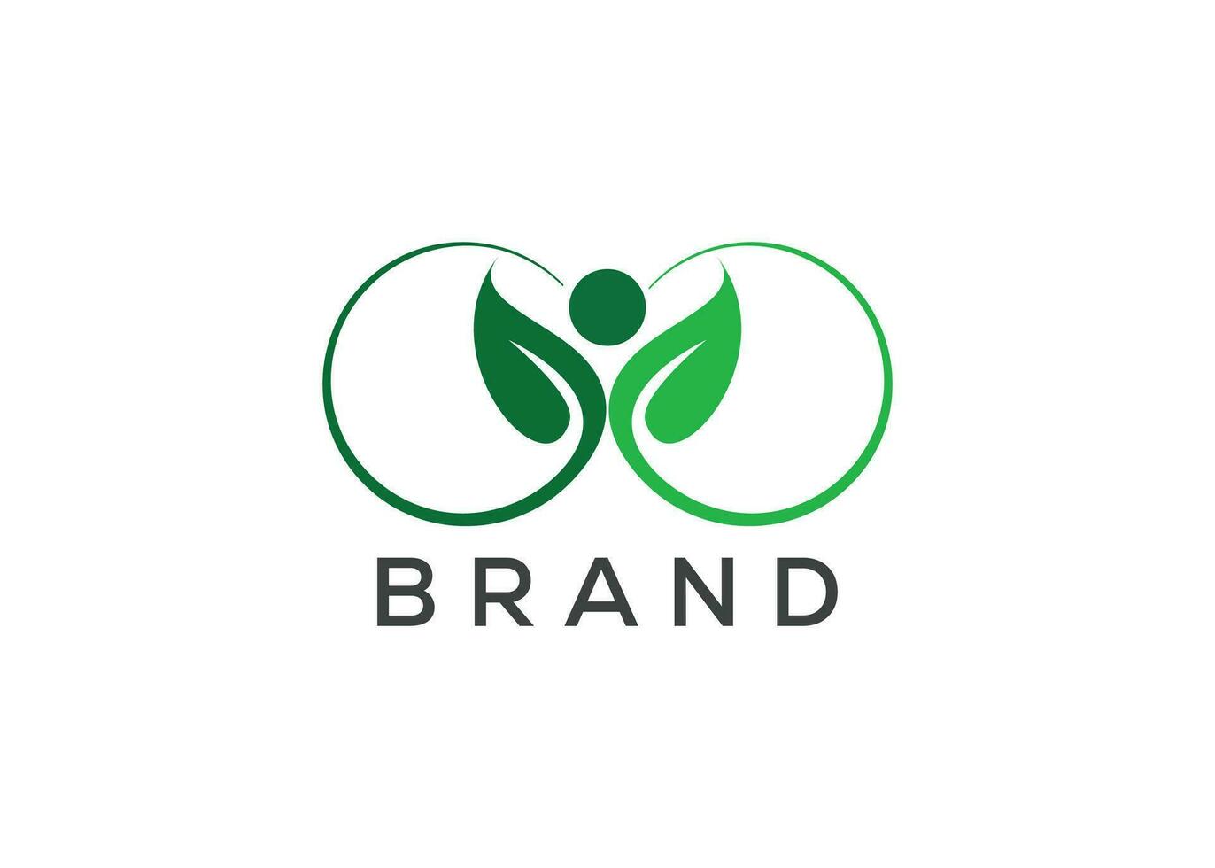 Organic leaf man logo vector. Nature man and eco life logo. Healthcare logo design vector template