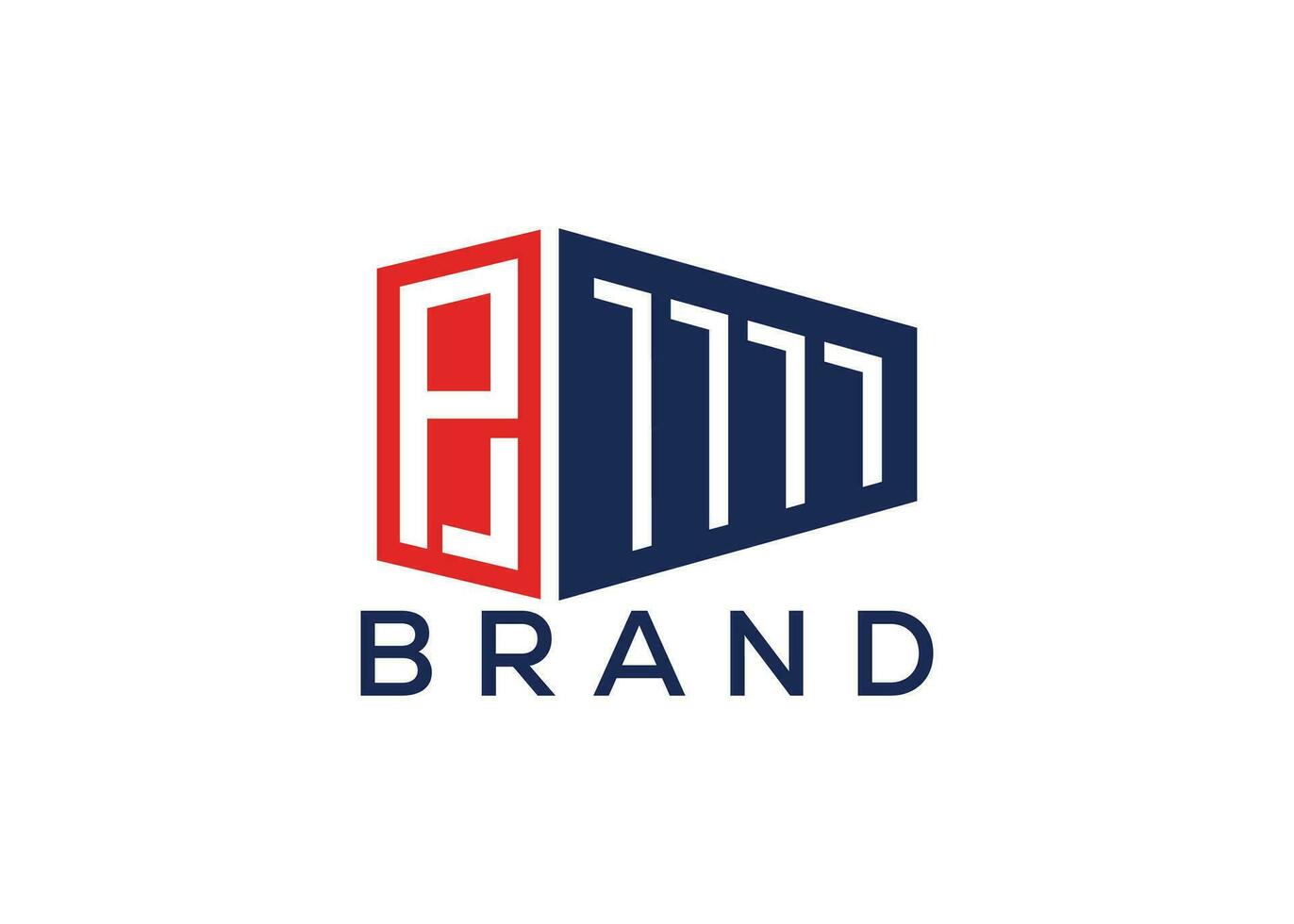 Letter P container vector monogram logo design template