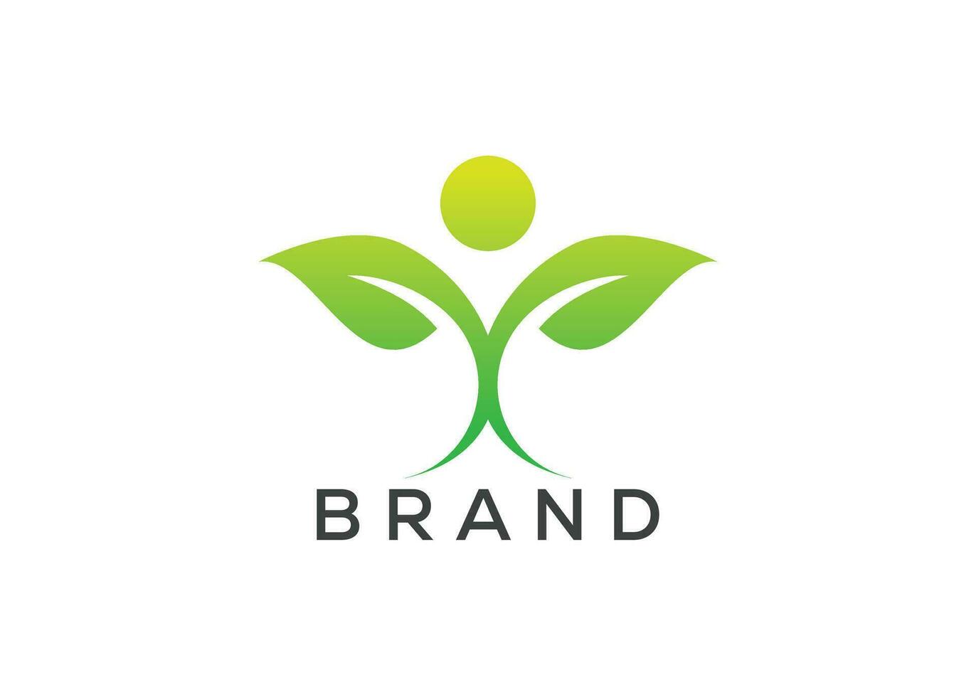 Organic leaf man logo vector. Nature man and eco life logo. Healthcare logo design vector template