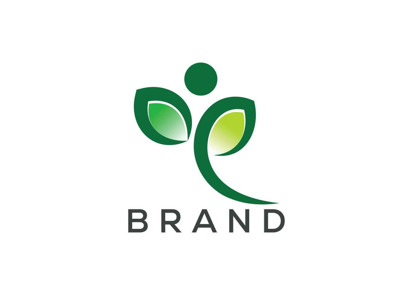 Organic leaf man logo vector. Nature man and eco life logo. Healthcare logo design vector template