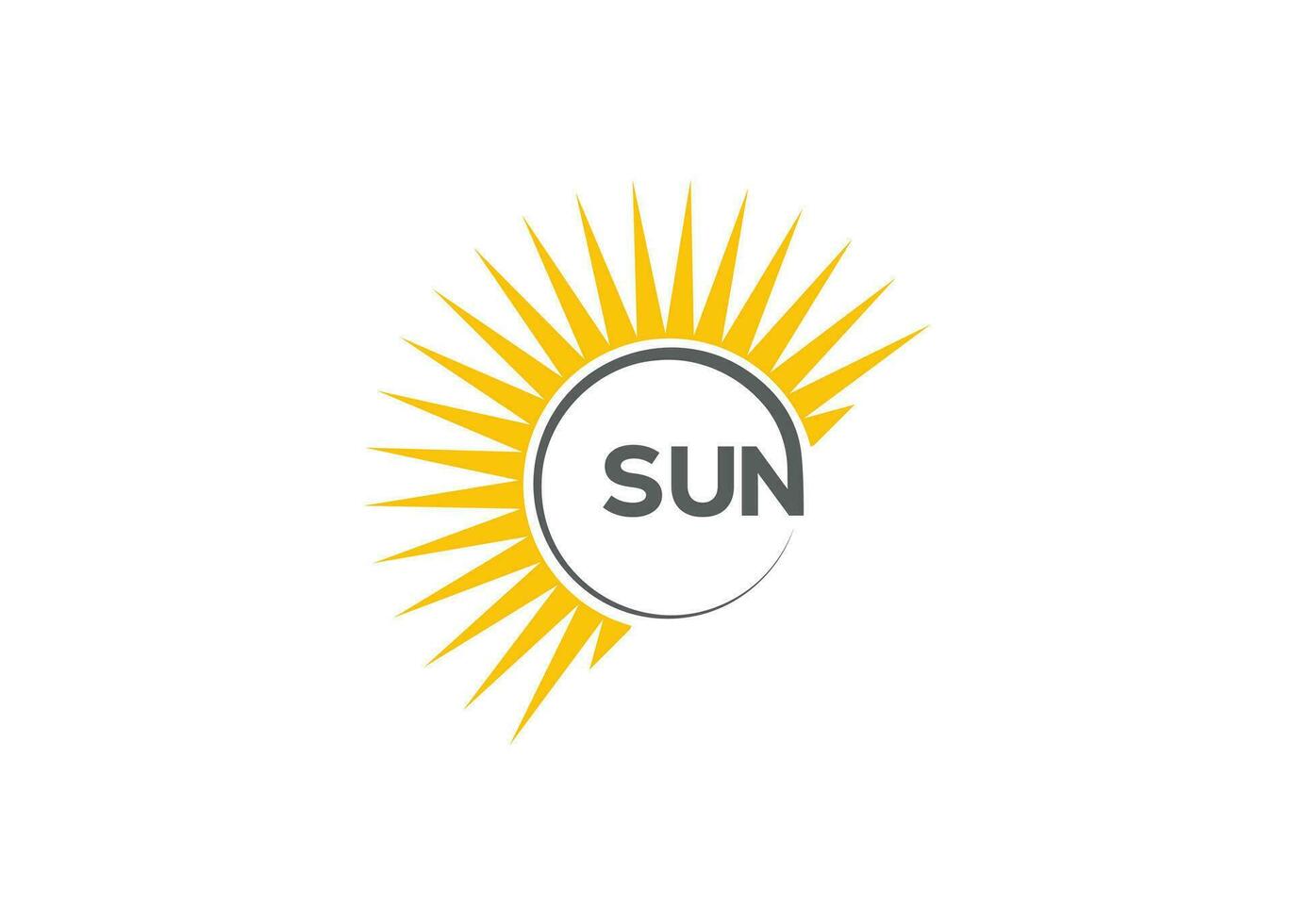 Minimalist sun logo design vector template