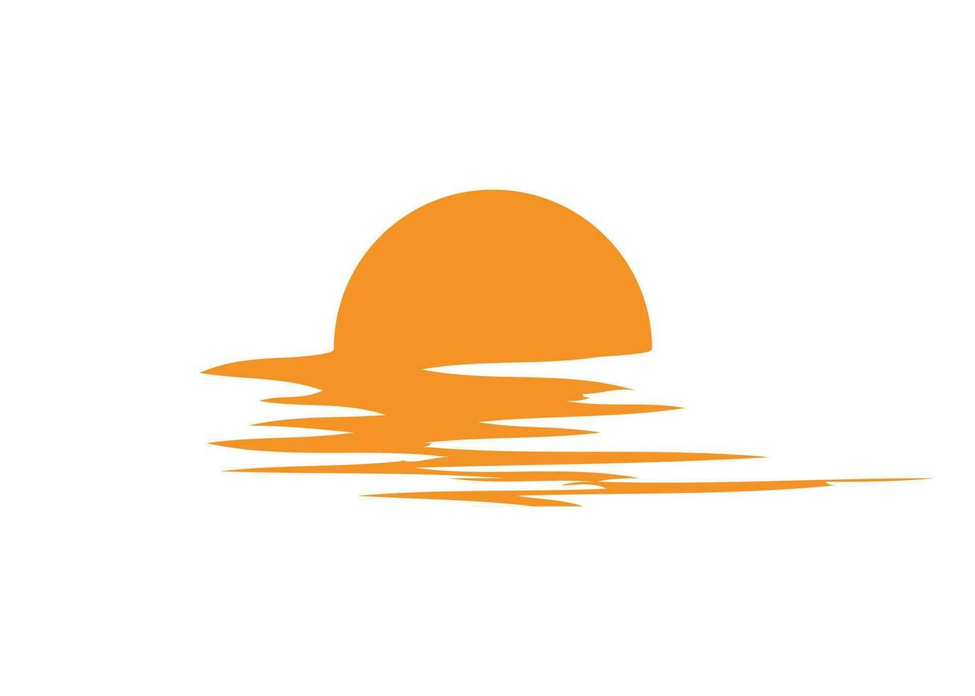 Minimalist Sunset logo design vector template