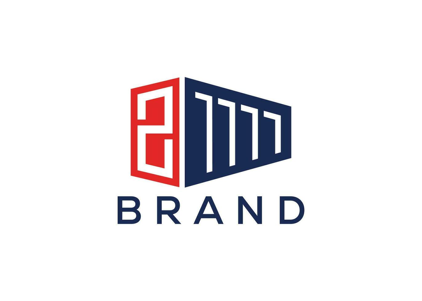 Letter Z container vector monogram logo design template