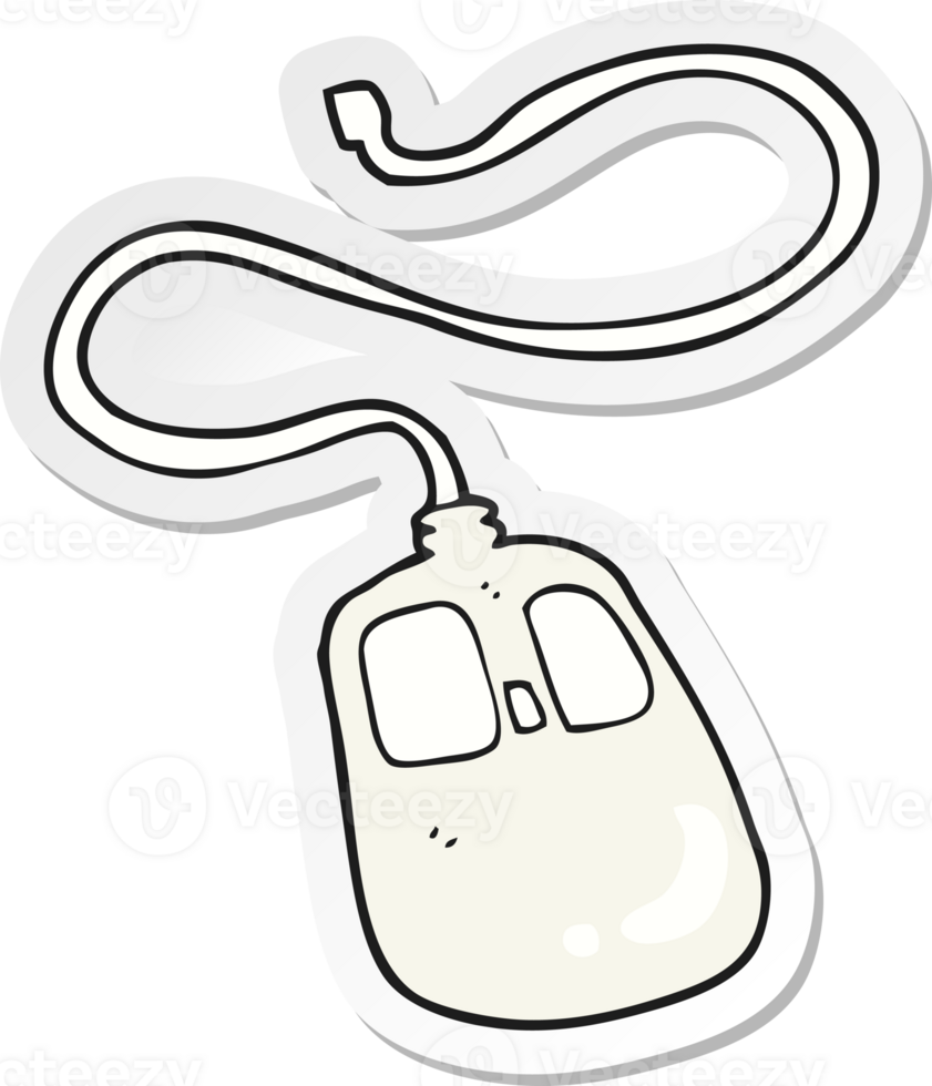 sticker of a cartoon computer mouse png