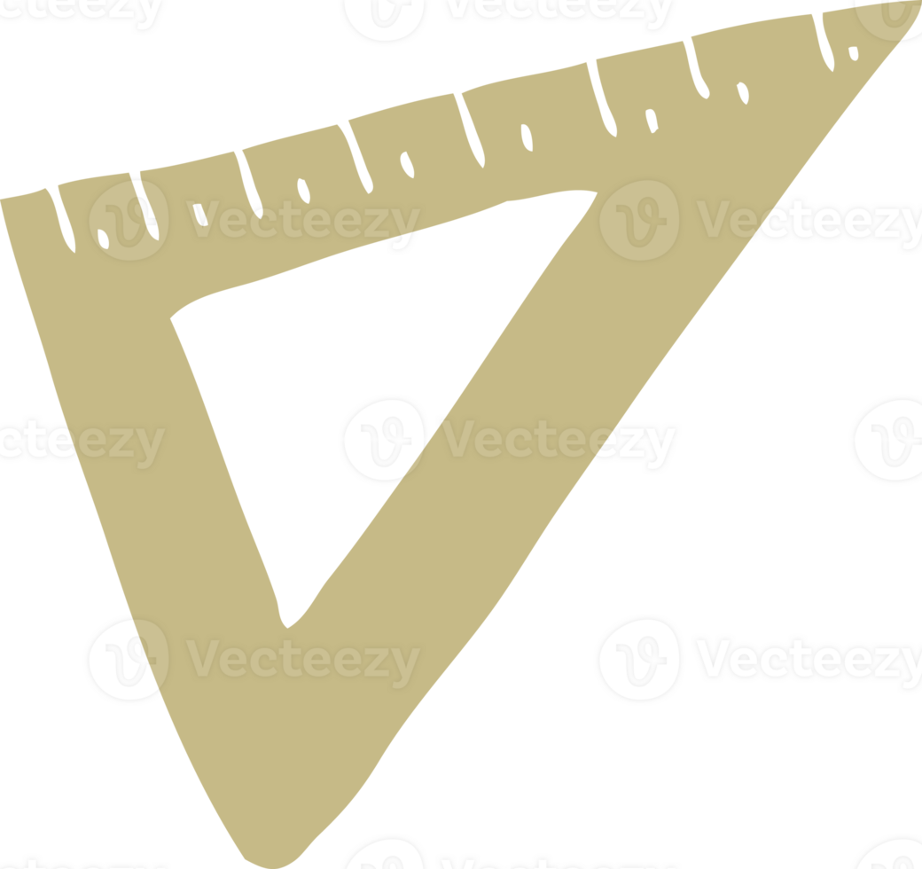 flat color illustration of a cartoon set square png