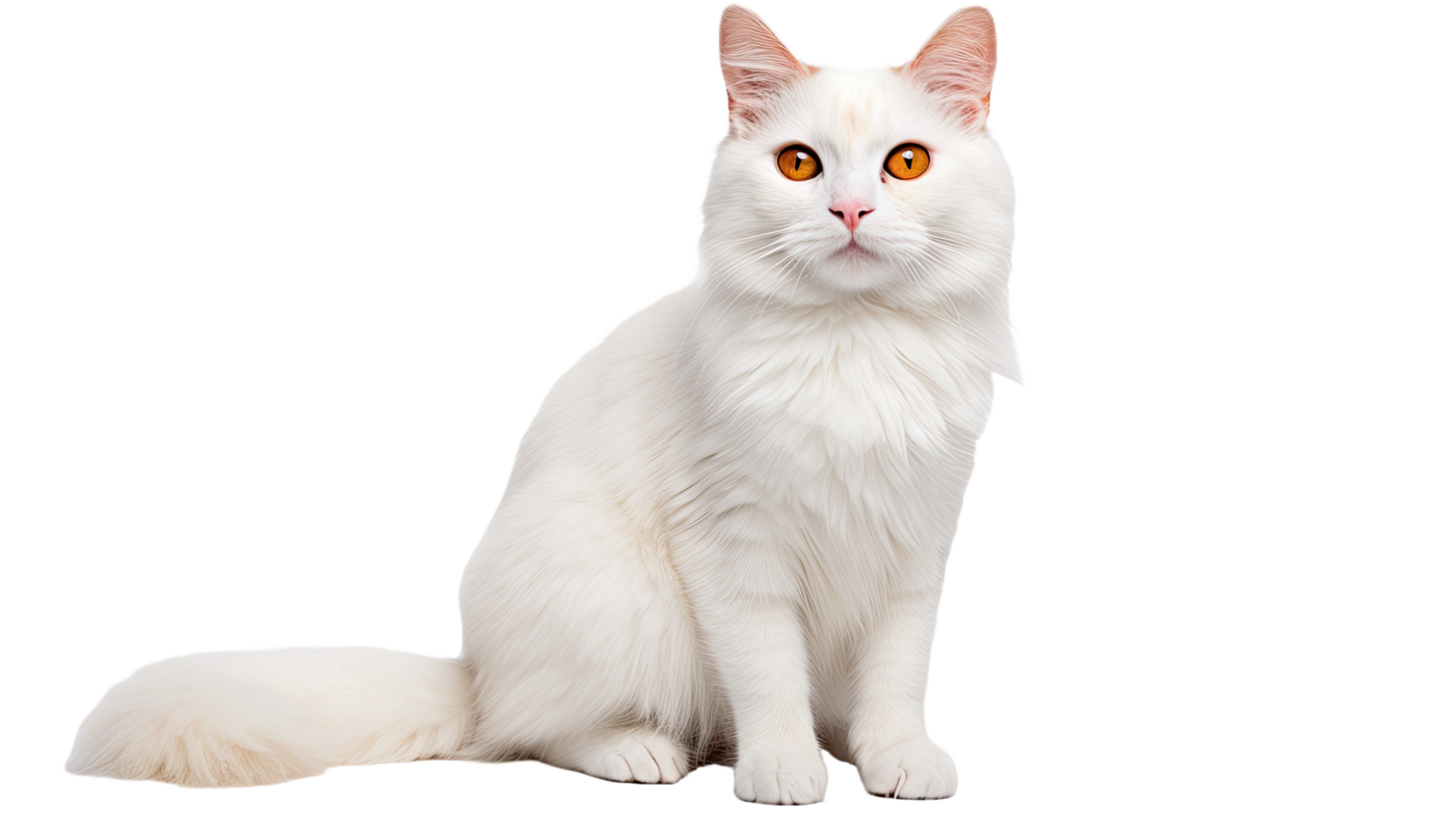 AI generated Turkish Van Cat isolated on a transparent background png