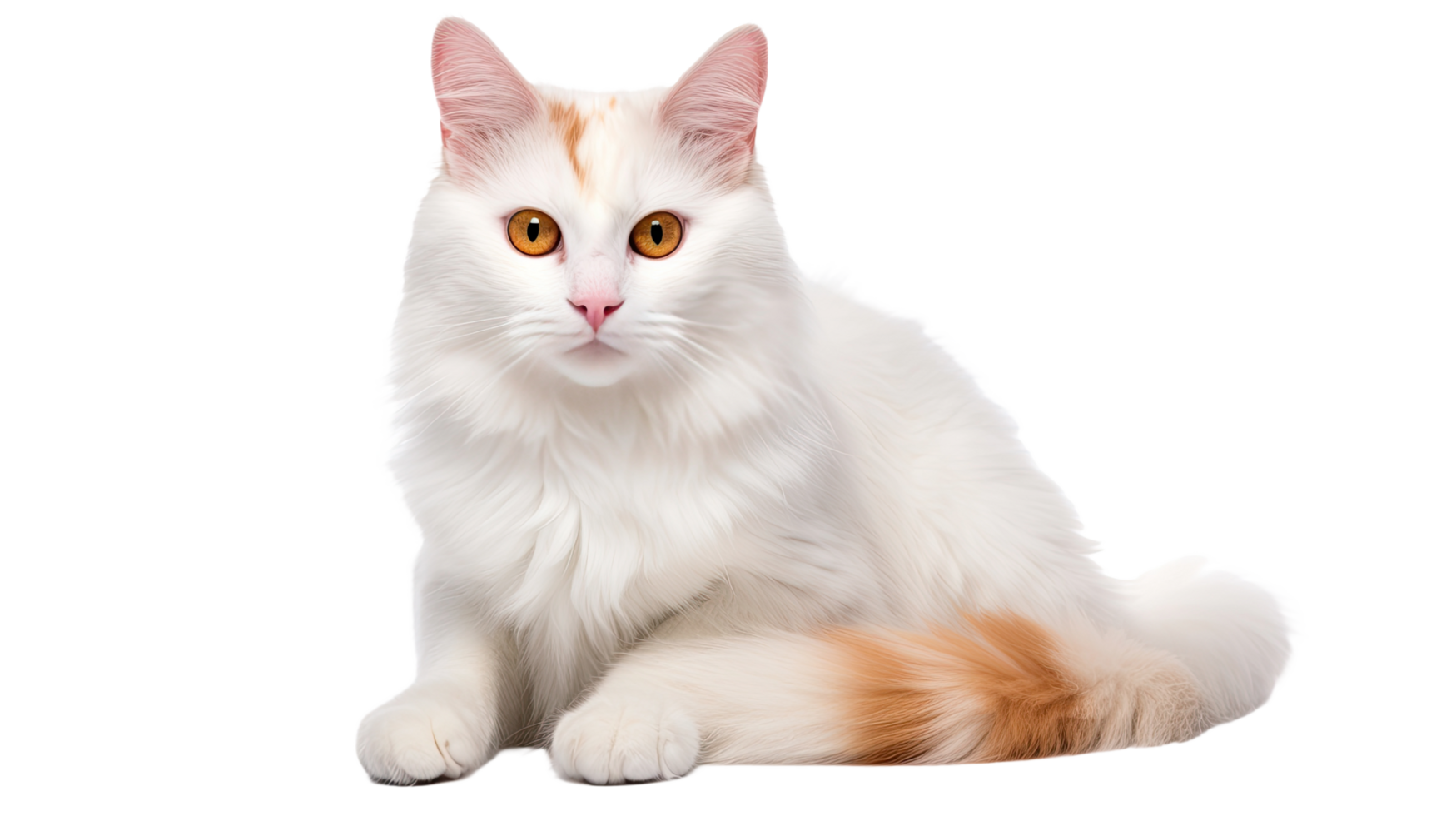 AI generated Turkish Van Cat isolated on a transparent background png
