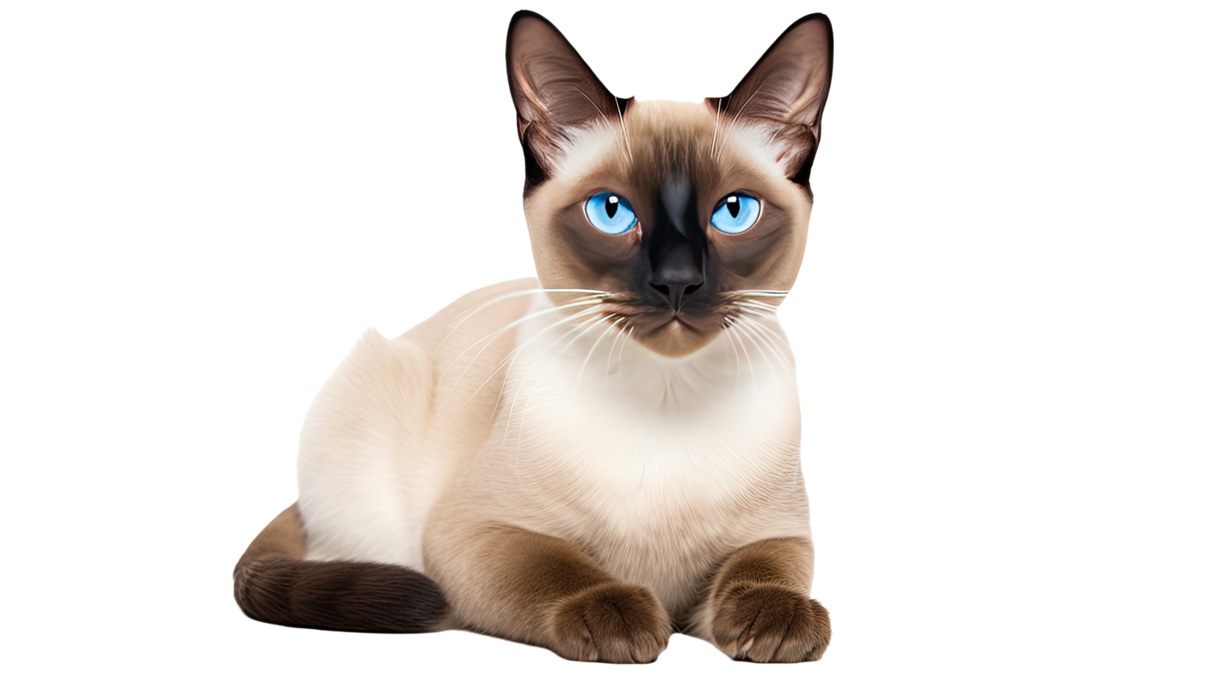 ai generiert Siamese Katze isoliert auf ein transparent Hintergrund png