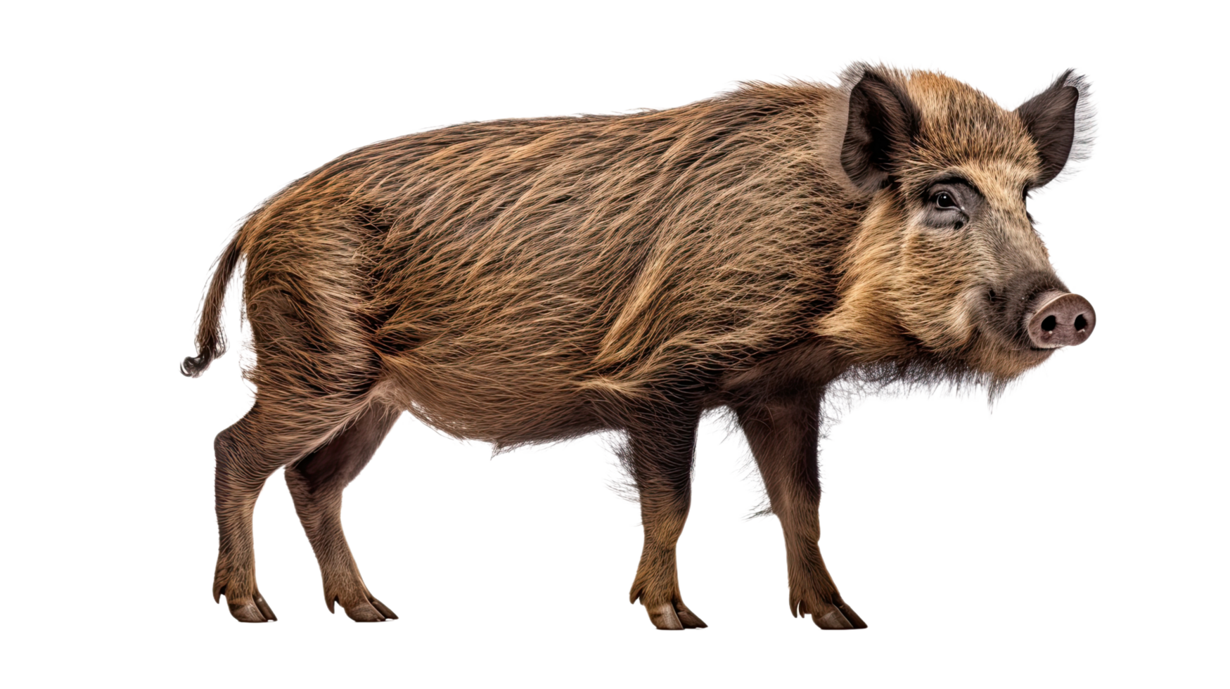 AI generated Wild Boar isolated on a transparent background png