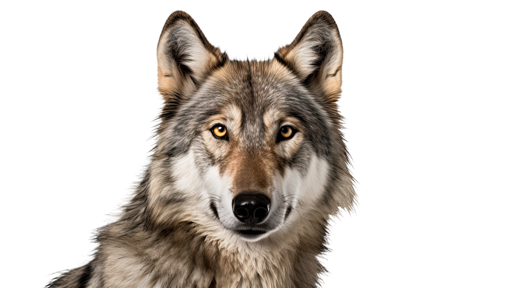 AI generated Wolf isolated on a trasparent background png