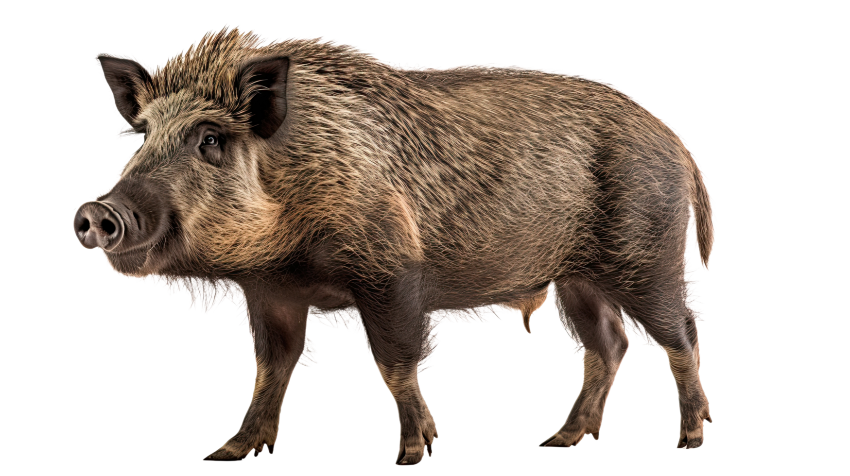 AI generated Wild Boar isolated on a transparent background png