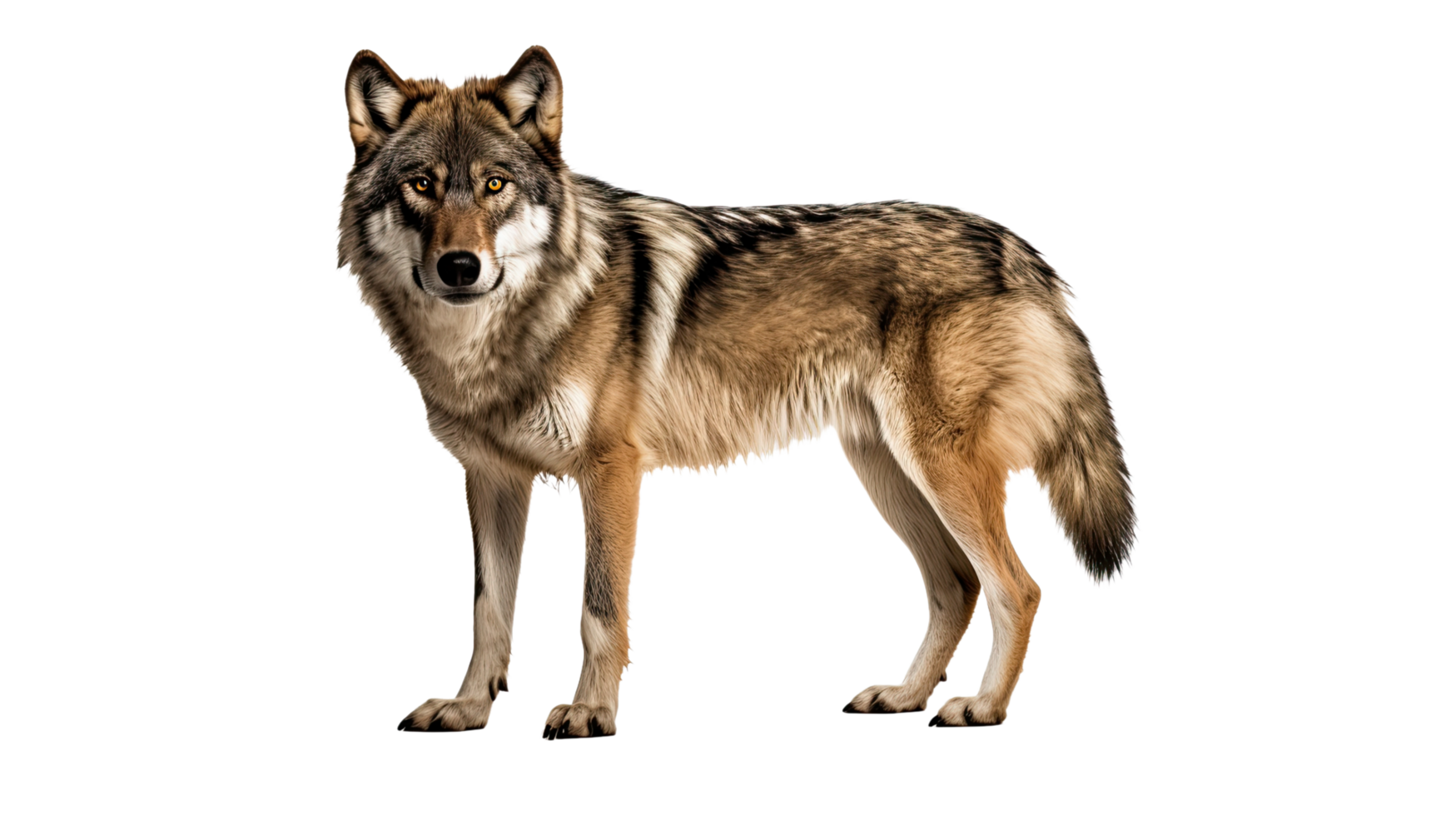 AI generated Wolf isolated on a trasparent background png