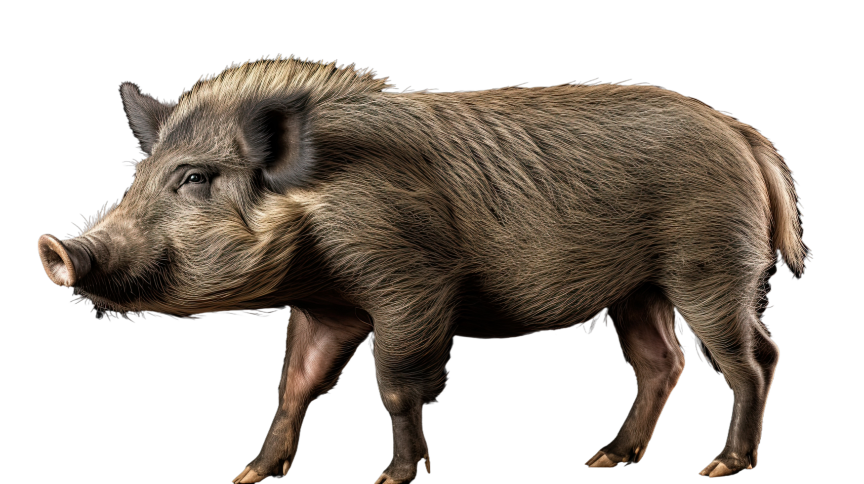 AI generated Wild Boar isolated on a transparent background png