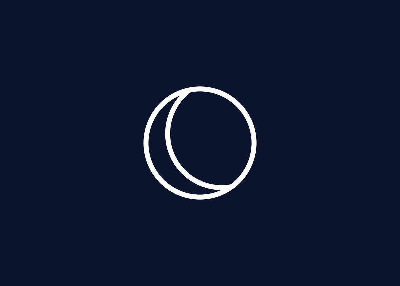 Minimalist moon logo design vector template