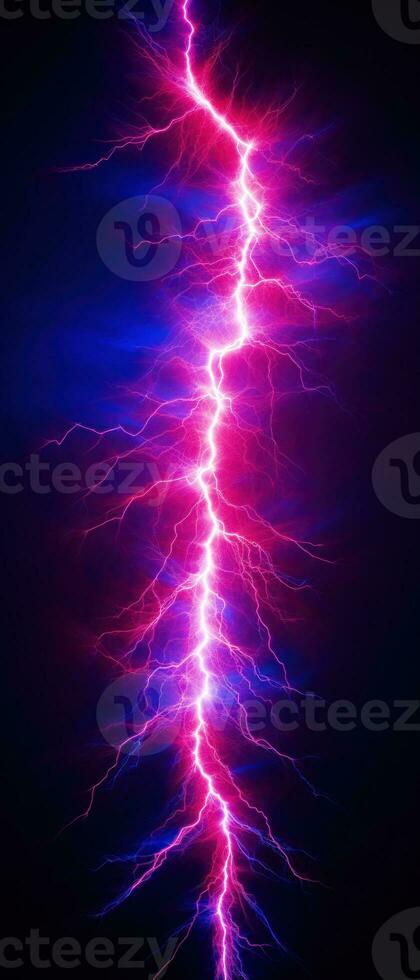 AI generated Feel the power of nature in this electrifying thunderstorm illustration. photo