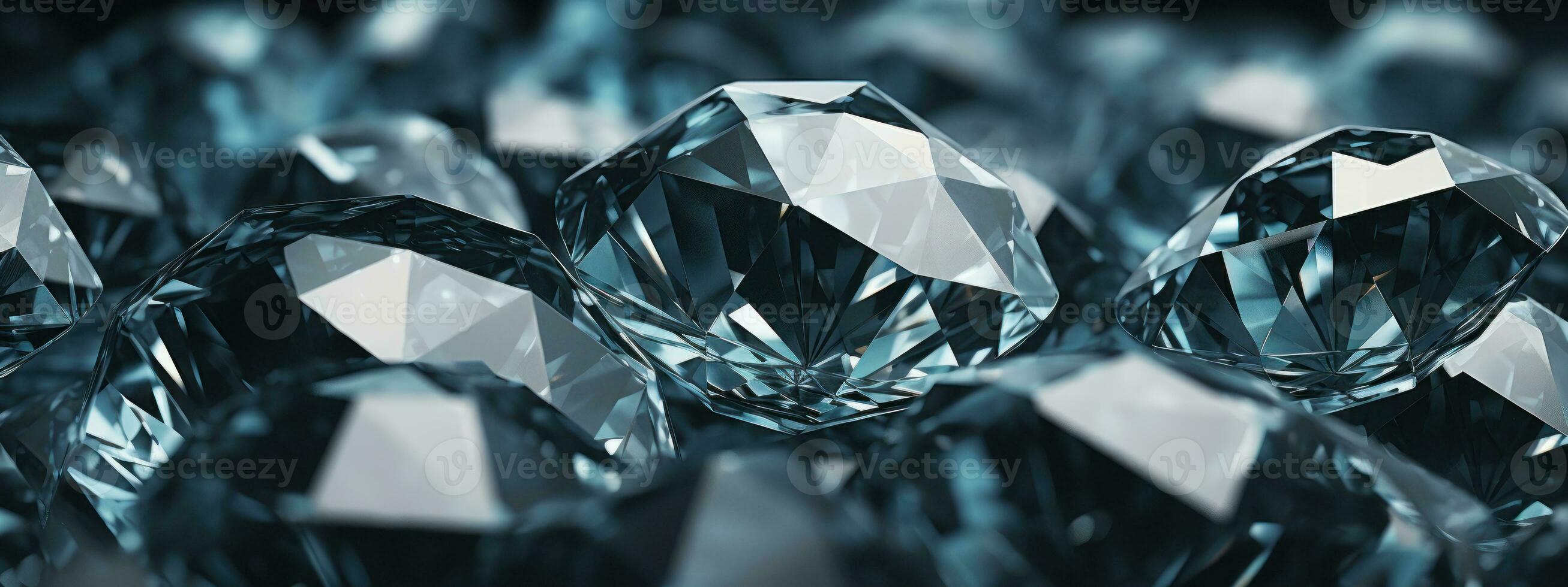 AI generated Elegant assortment of precious diamonds. AI generative. photo