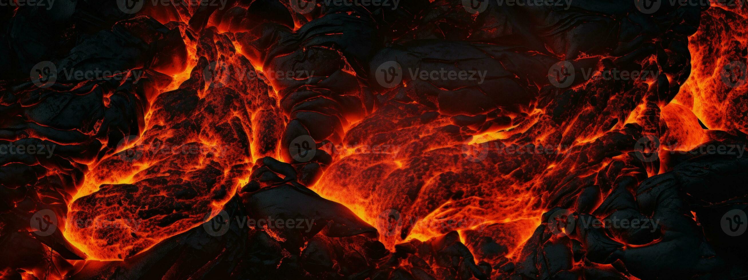 AI generated Vivid lava texture in eruption. AI generative. photo