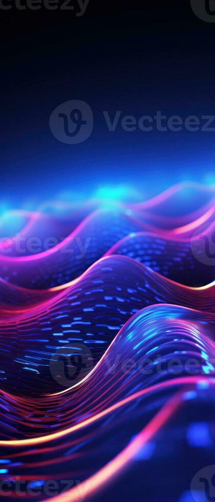 AI generated Capture attention with the dynamic, colorful lines and shapes of this abstract illustration. photo