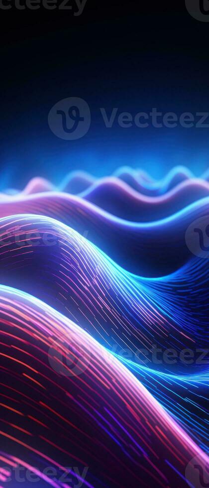 AI generated Capture attention with the dynamic, colorful lines and shapes of this abstract illustration. photo