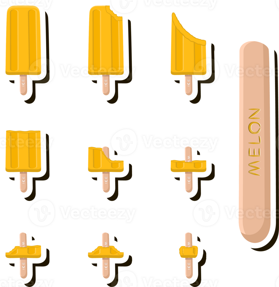 Big set different forms natural dessert ice cream of consisting various ingredients png