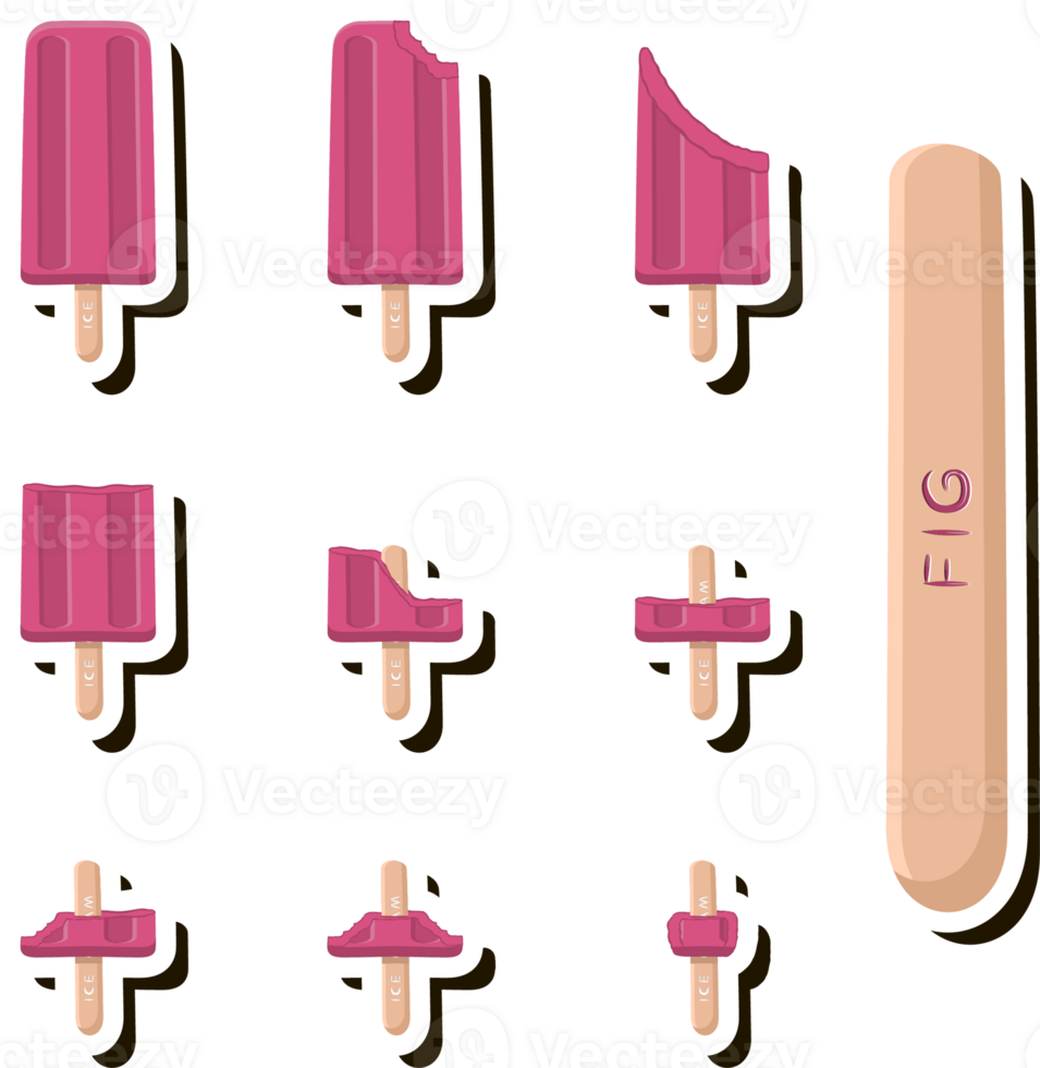 Big set different tastes natural dessert ice cream of consisting various ingredients png