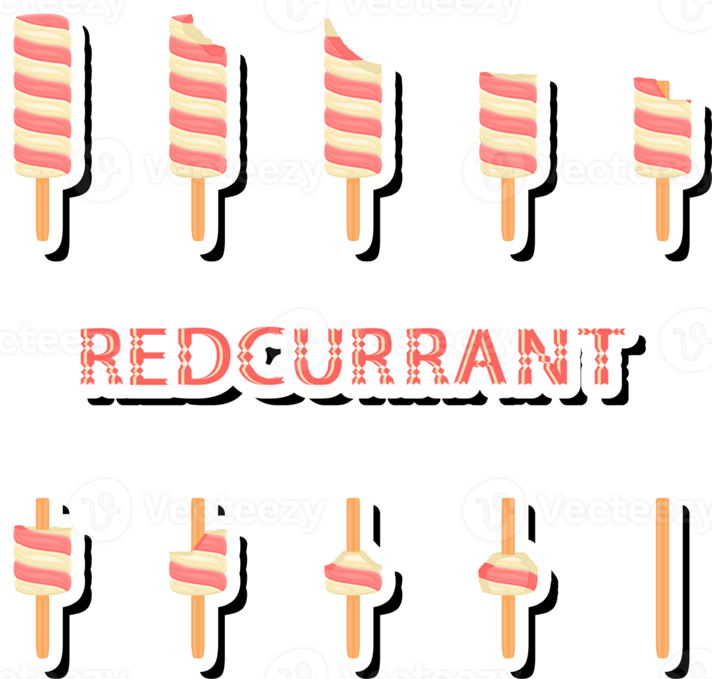 Big set different forms natural dessert ice cream of consisting various ingredients png