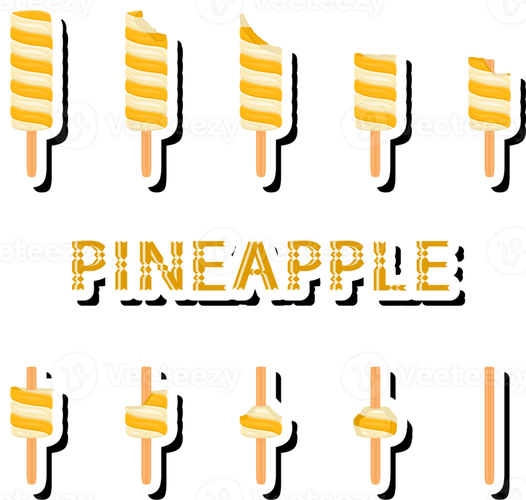 Big set different forms natural dessert ice cream of consisting various