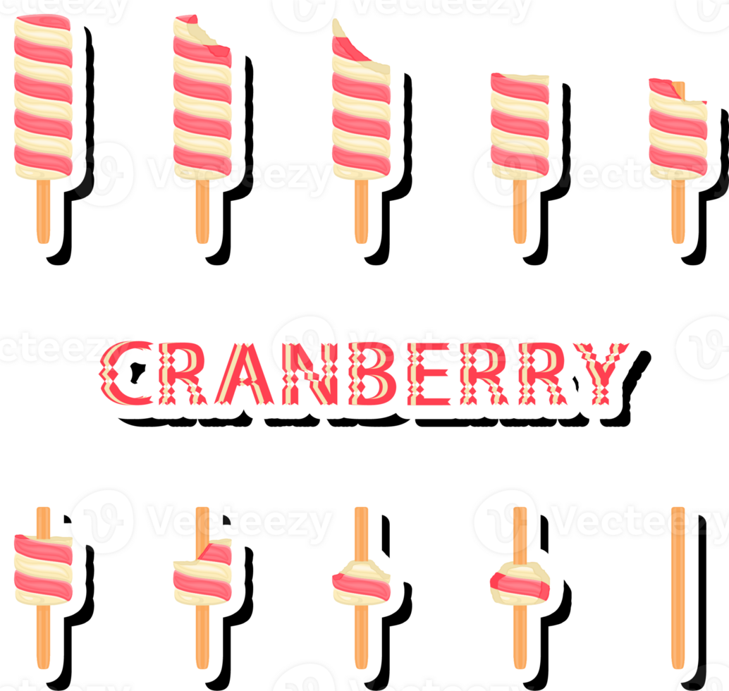 Big set different forms natural dessert ice cream of consisting various ingredients png
