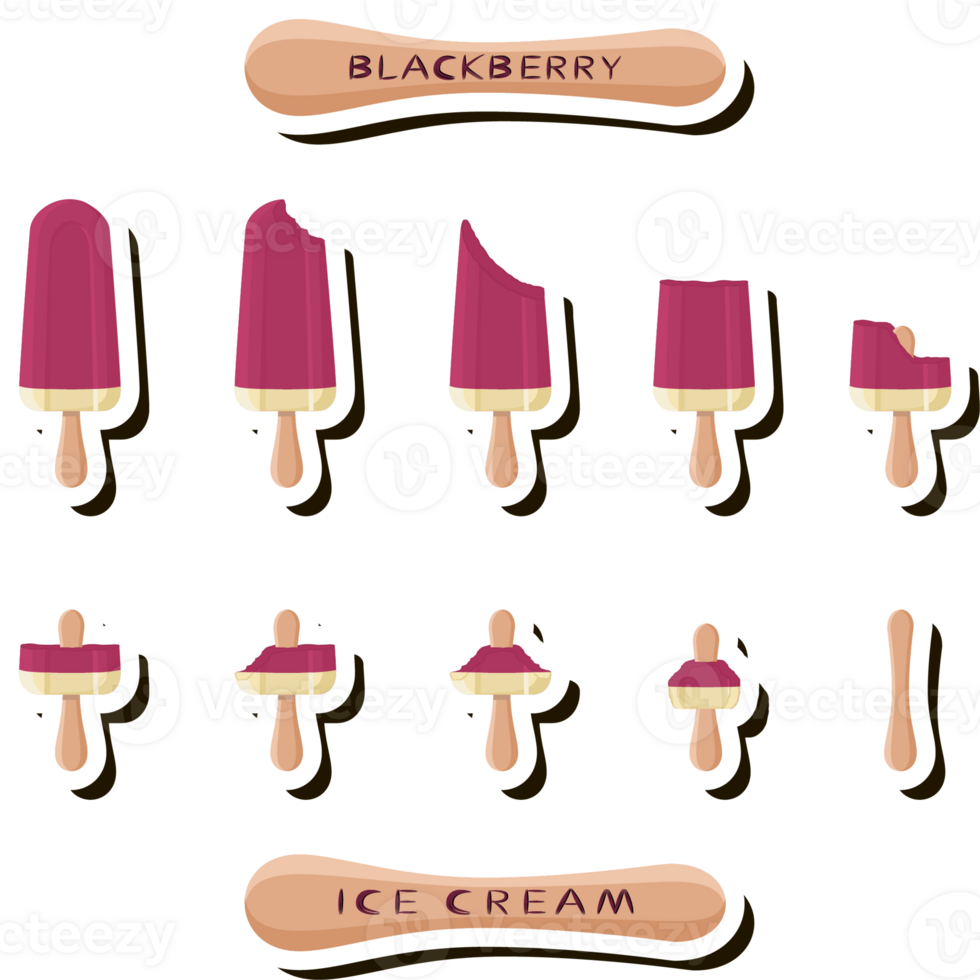 Big set different forms natural dessert ice cream of consisting various ingredients png