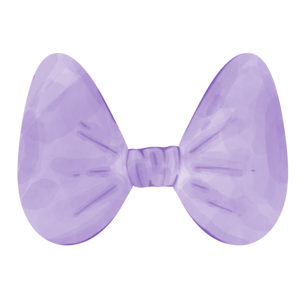 Purple bow watercolor png