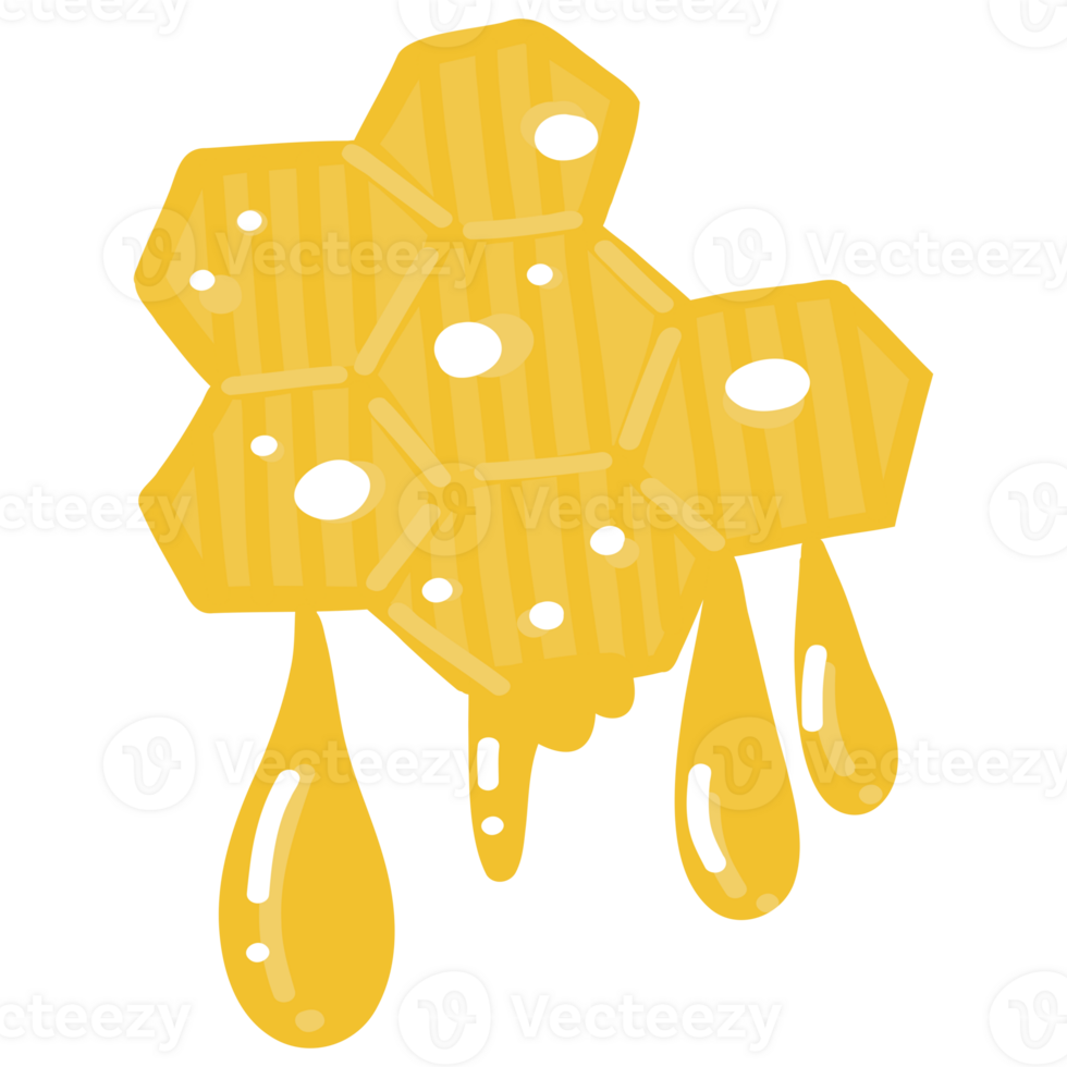Bee hive with dripped honey png