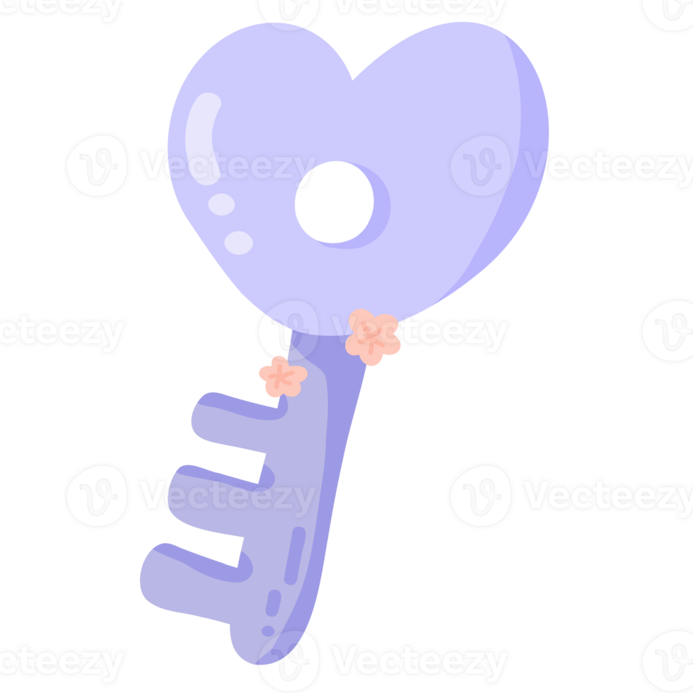 Key heart shape png