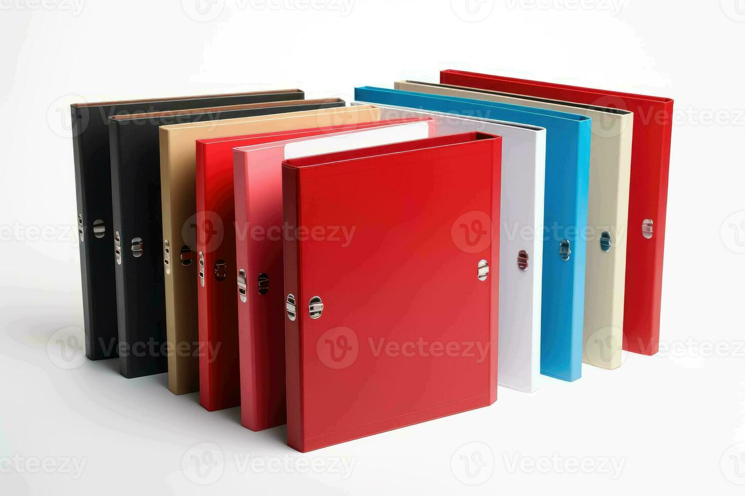 AI generated Business Records Arrangement on White Background photo