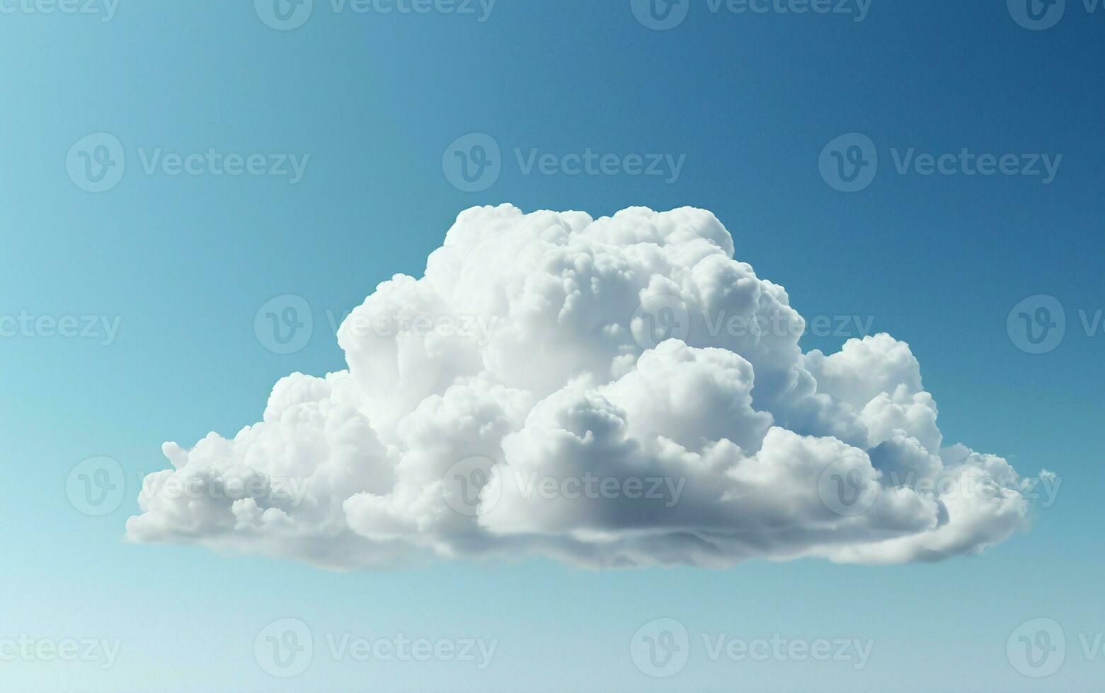 AI generated Clouds in the Azure Sky on White background photo