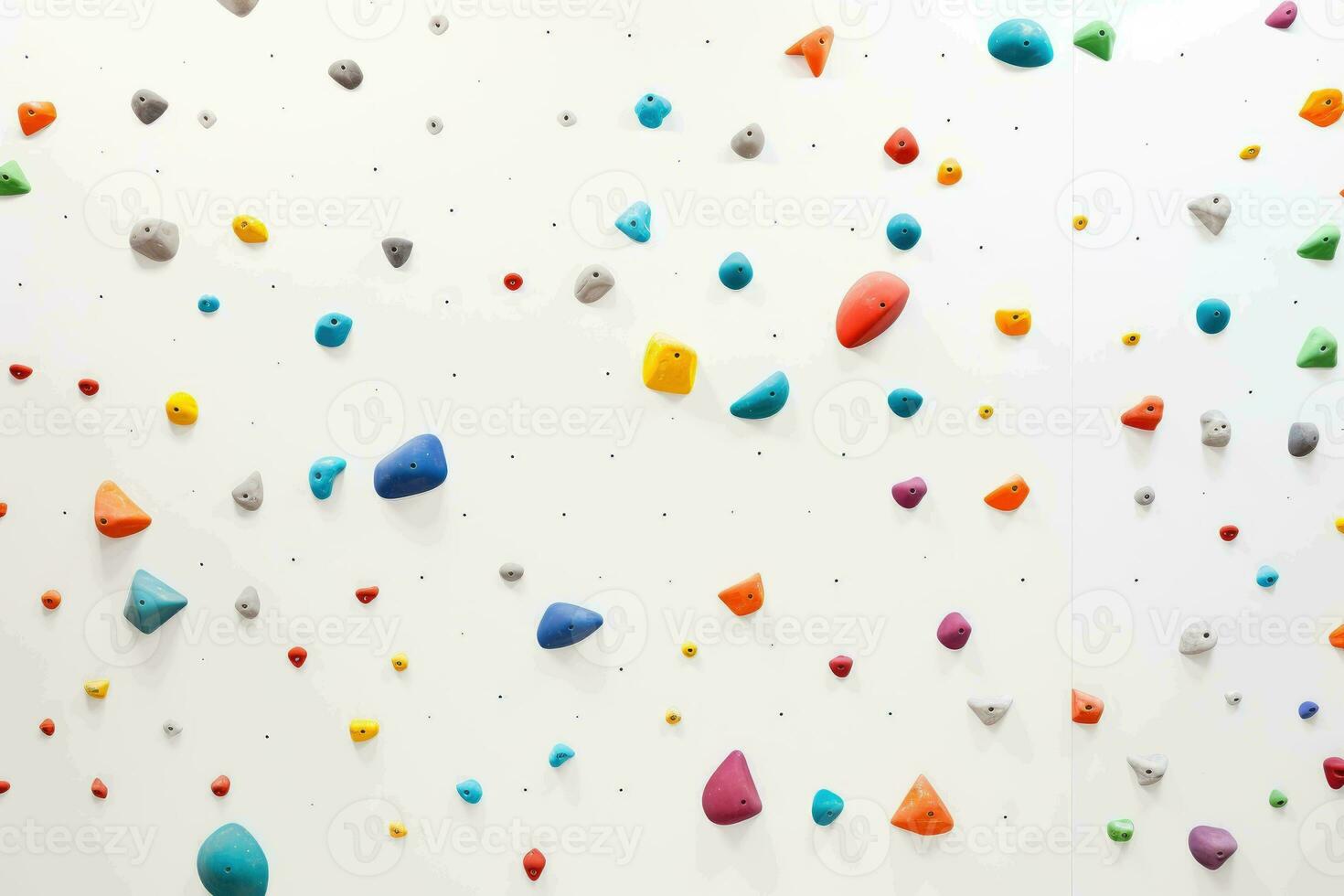 AI generated Dynamic Climbing Wall Art on White Background photo