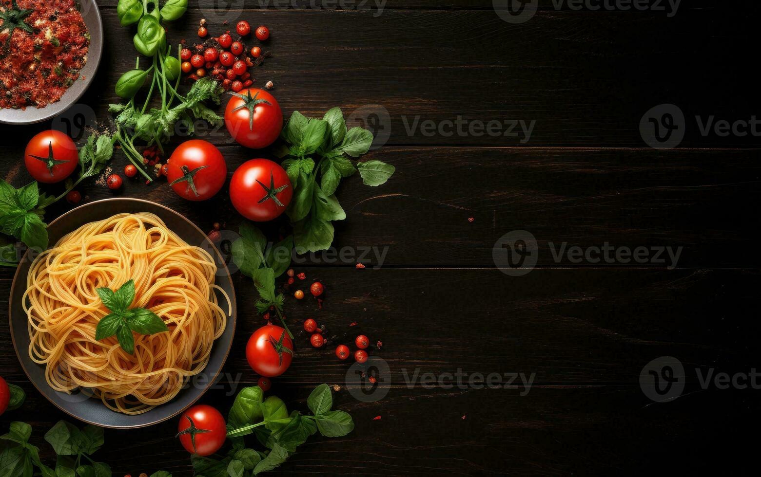 AI generated Artfully Crafted Italian Dish photo