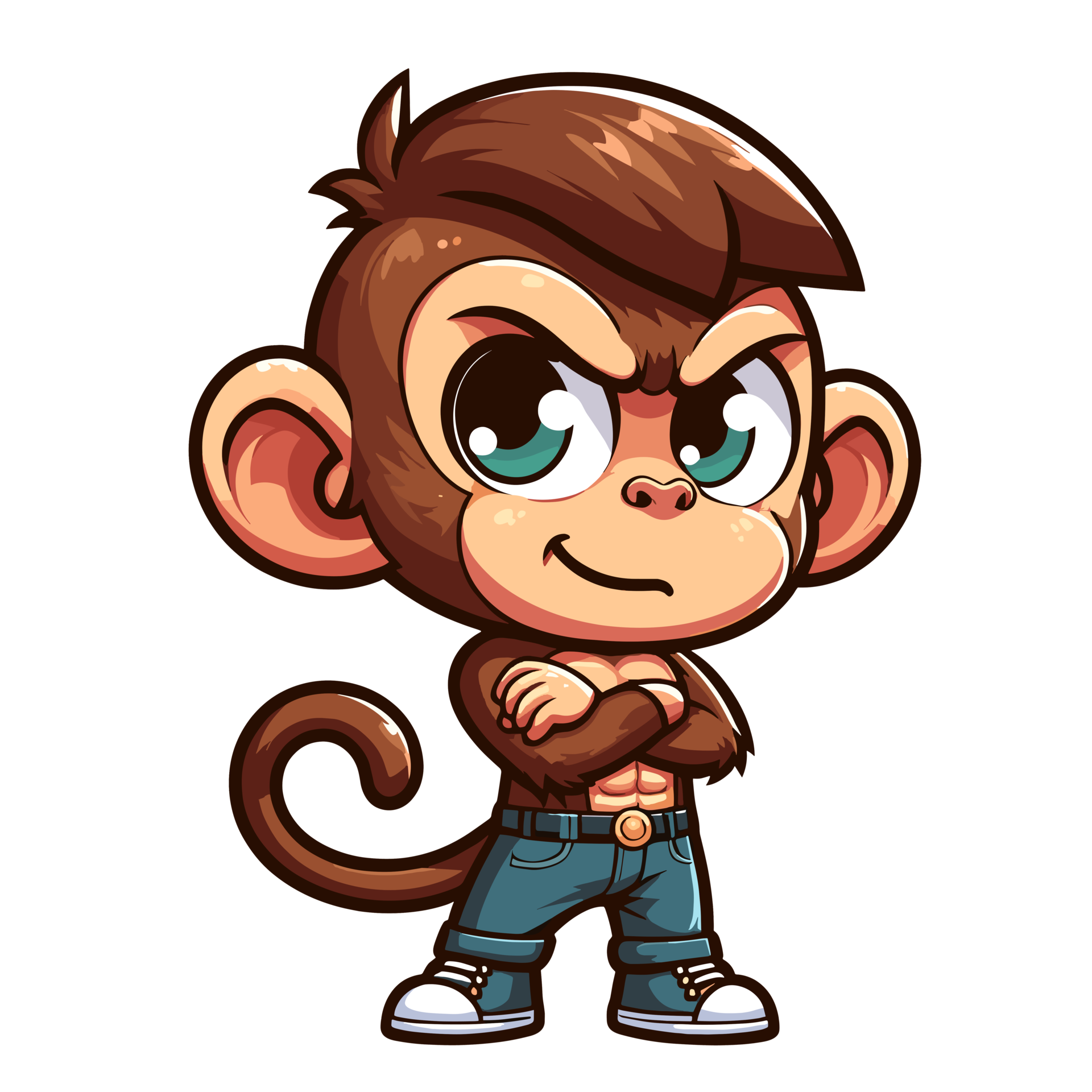 Cute Monkey Cartoon Design Character 9366767 Png - vrogue.co