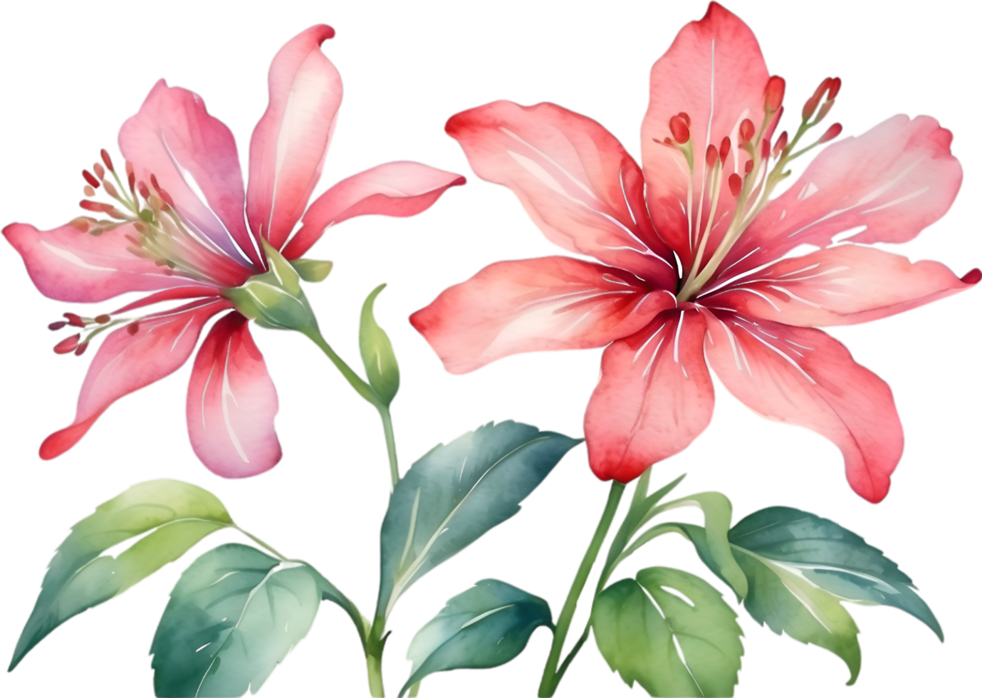 AI generated Watercolor painting of Penta flower. Ai-Generated png