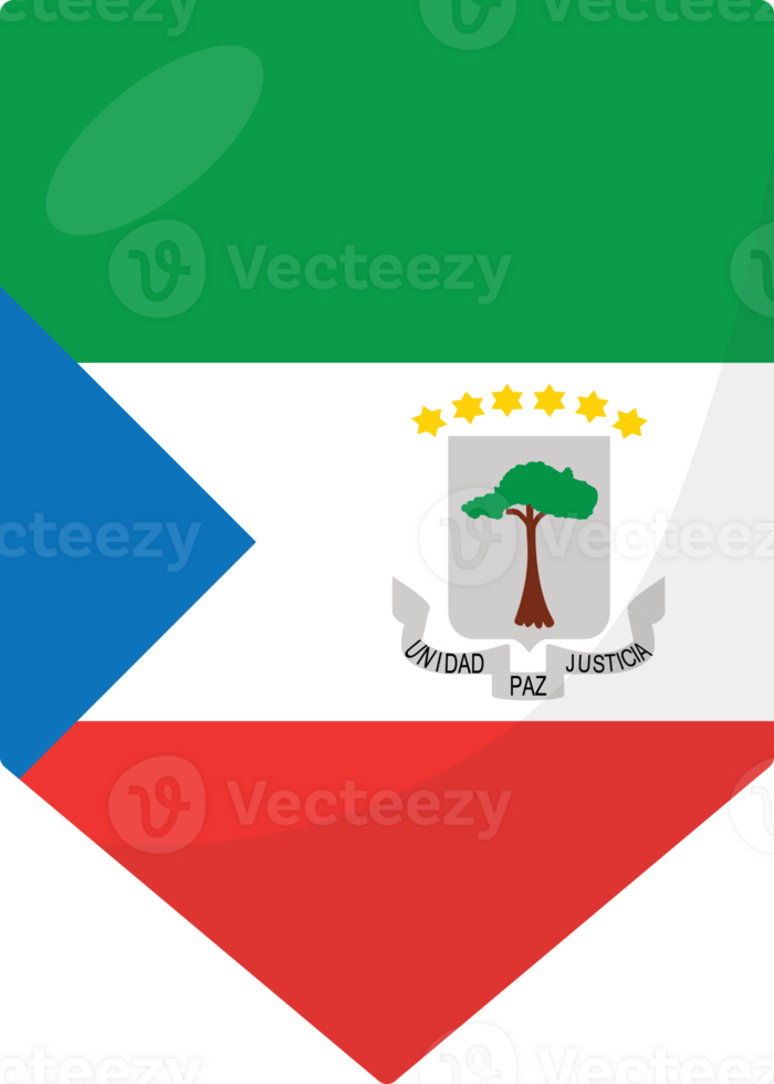 Equatorial Guinea flag pennant 3D cartoon style. png