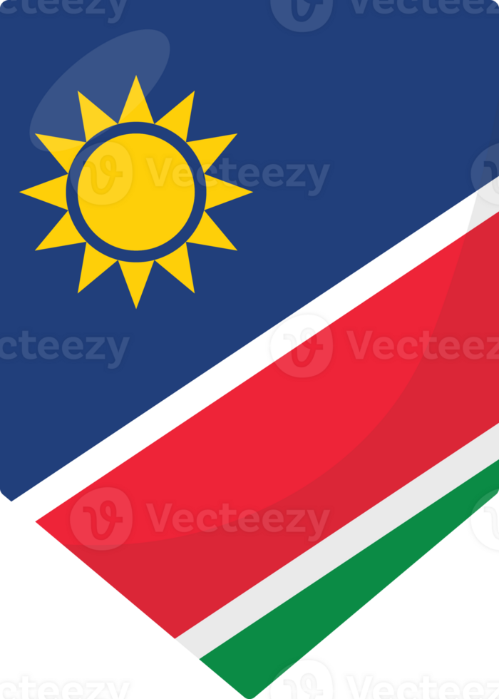Namibia flag pennant 3D cartoon style. png