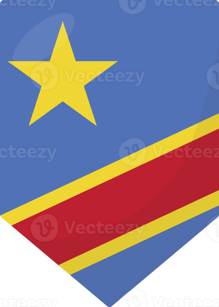 Republik von das Kongo Flagge Wimpel 3d Karikatur Stil. png