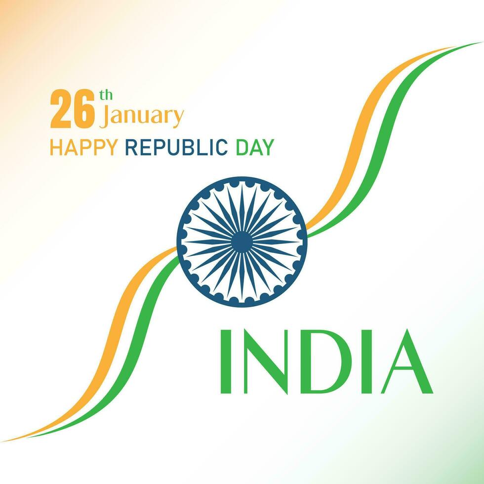 happy republic day india vector