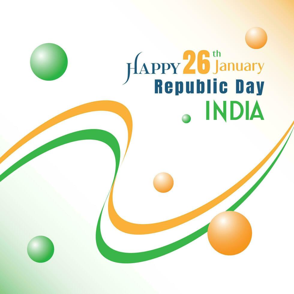 happy republic day india vector