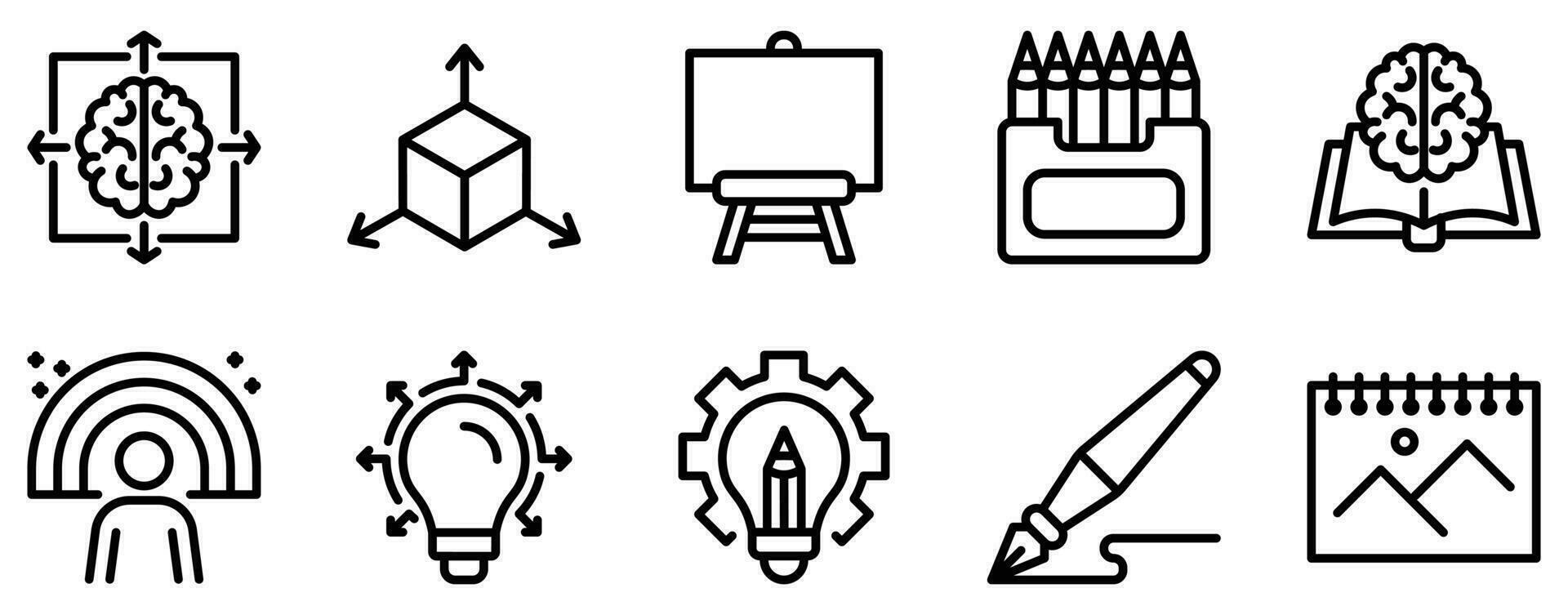 education topics line style icon set collection vector