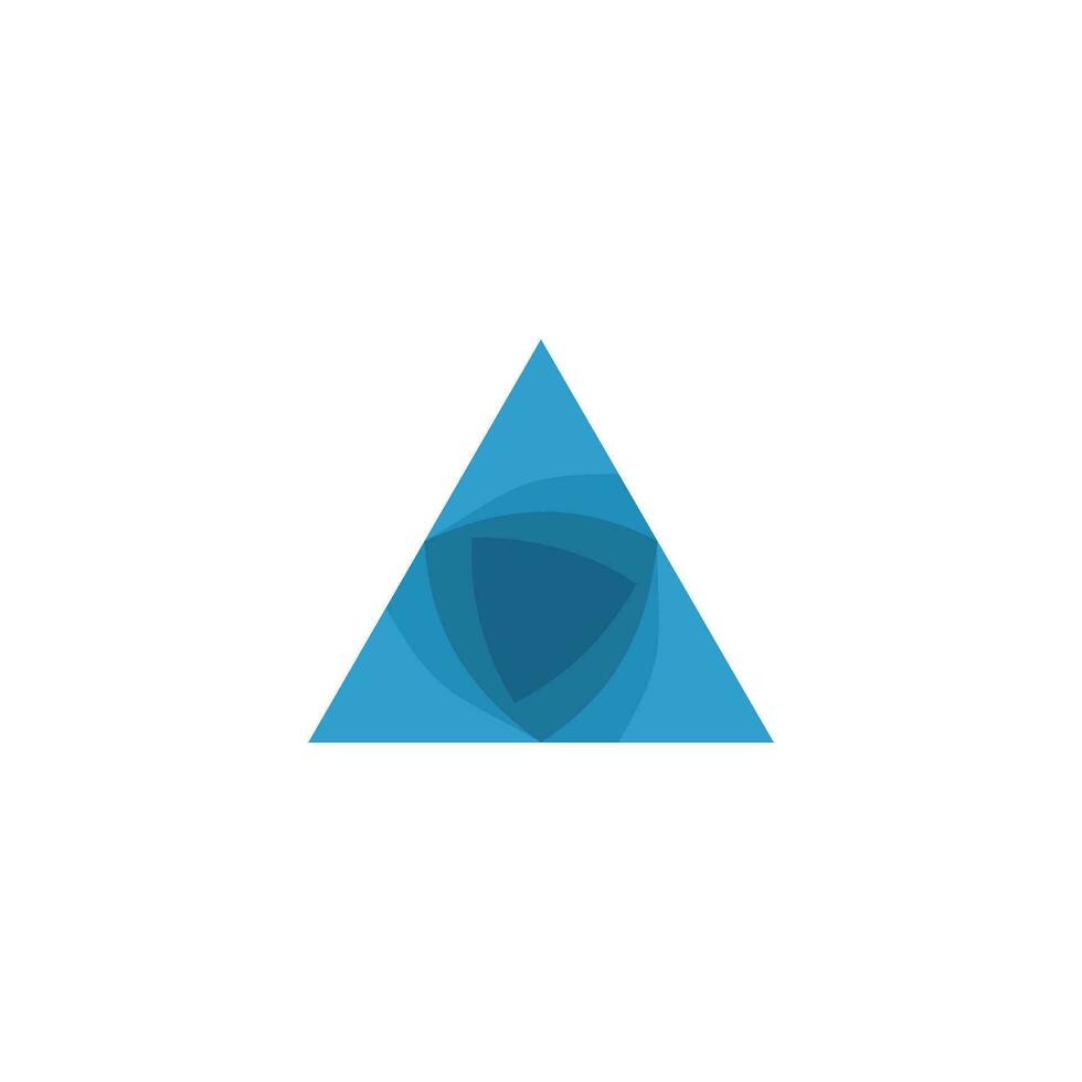 abstract triangle logo template design vector