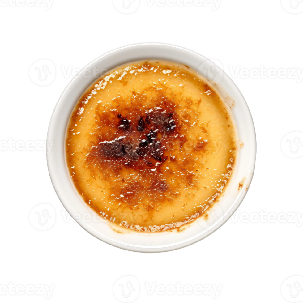 AI generated Creme Brulee on Transparent Background. png