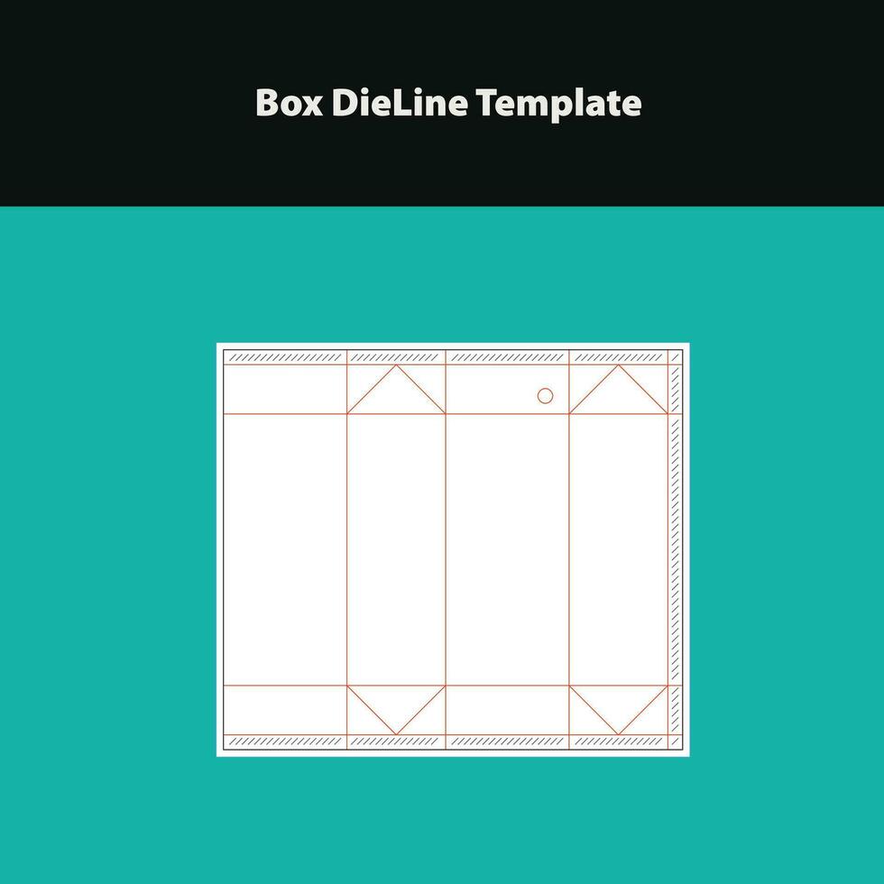 Milk box dieline template, vector design