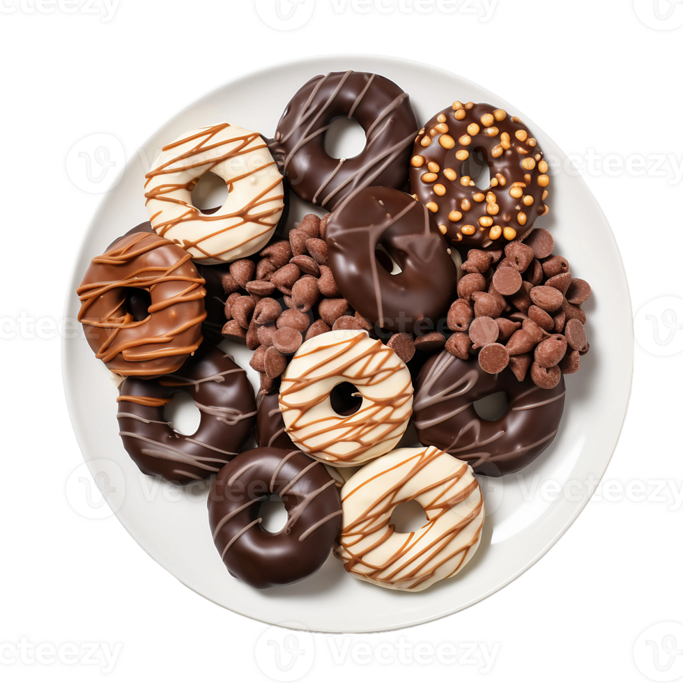 AI generated Assortment of Gourmet Chocolate-Covered on Transparent Background. png
