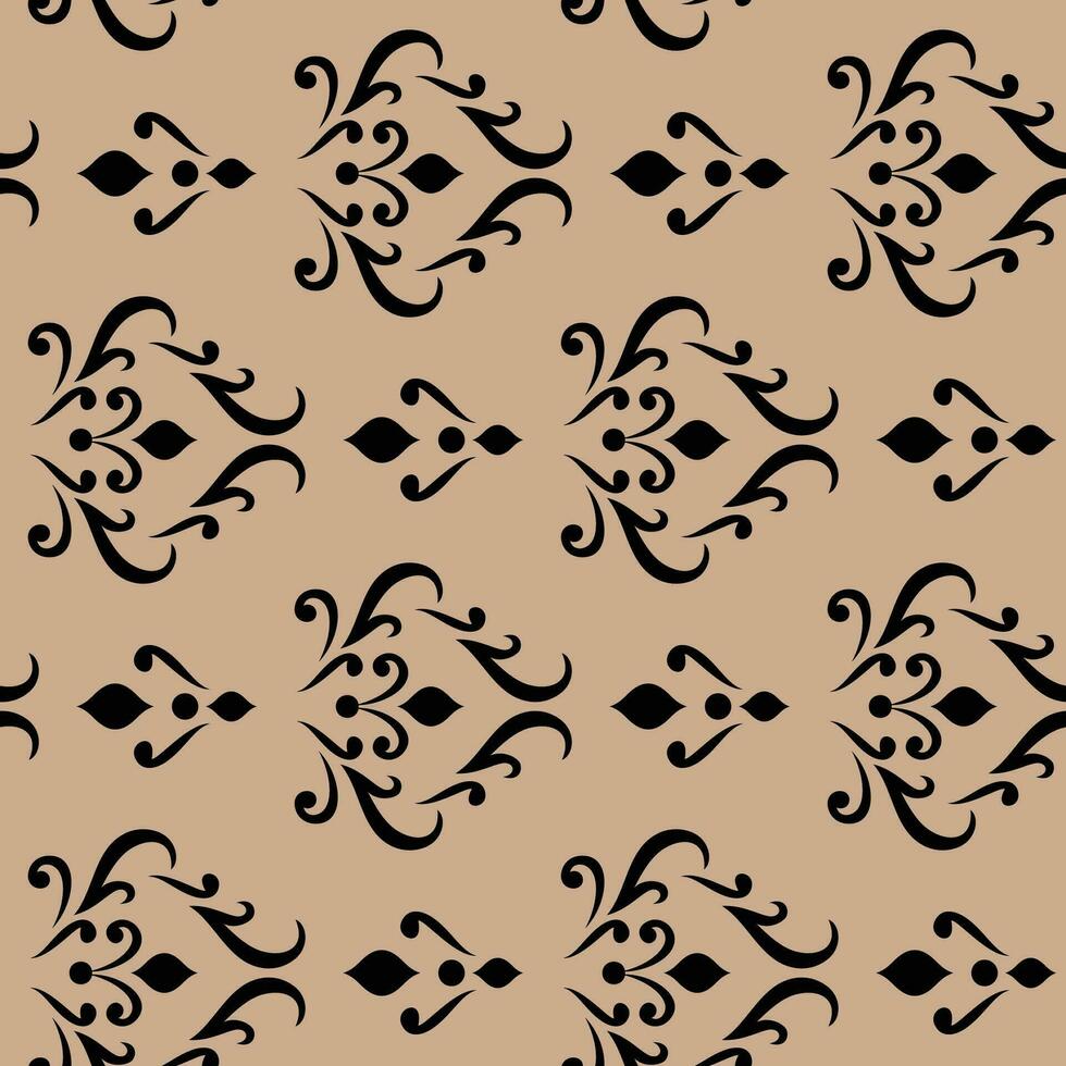 Black pattern. Vector seamless modern